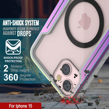 Cargar imagen en el visor de la galería, Funda de Defensa Punkcase iPhone 15 Stealth ARMOUR MAG de Grado Militar Protectora Multicapa [Arcoíris]
