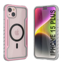 Cargar imagen en el visor de la galería, Punkcase iPhone 15 Plus, armadura Stealth MAG Defense Case, protectora de grado militar de varias capas [Color Rose-Gold]

