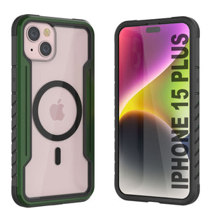 Punkcase iPhone 15 Plus Armor Stealth MAG Defense Case Funda protectora multicapa de grado militar [Verde oscuro] traducido al español:

 Punkcase iPhone 15 Plus Armor Stealth MAG Defense Case Protectora de Grado Militar de varias capas [Verde Oscuro]