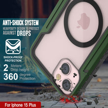 Cargar imagen en el visor de la galería, Punkcase iPhone 15 Plus Armor Stealth MAG Defense Case Funda protectora multicapa de grado militar [Verde oscuro] traducido al español:

 Punkcase iPhone 15 Plus Armor Stealth MAG Defense Case Protectora de Grado Militar de varias capas [Verde Oscuro]
