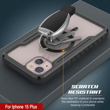 Cargar imagen en el visor de la galería, Funda de protección Punkcase iPhone 15 Plus Armor Stealth MAG Defense Protective de grado militar de varias capas [Negro]
