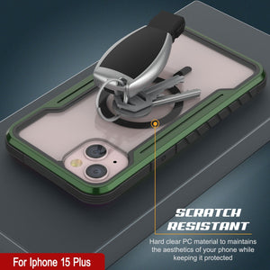 Punkcase iPhone 15 Plus Armor Stealth MAG Defense Case Funda protectora multicapa de grado militar [Verde oscuro] traducido al español:

 Punkcase iPhone 15 Plus Armor Stealth MAG Defense Case Protectora de Grado Militar de varias capas [Verde Oscuro]
