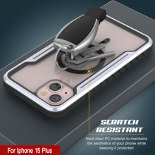 Cargar imagen en el visor de la galería, Funda de defensa Punkcase iPhone 15 Plus Armor Stealth MAG, protección de grado militar con cubierta multicapa [blanca].
