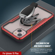 Cargar imagen en el visor de la galería, Funda Punkcase iPhone 15 Plus Armor Stealth MAG Defense, Cubierta Protectora de Grado Militar de Múltiples Capas [Rojo]
