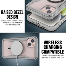 Cargar imagen en el visor de la galería, Funda defensiva militar de capas múltiples Armor Stealth MAG de Punkcase para iPhone 15 Plus, protectora y resistente [Gris].
