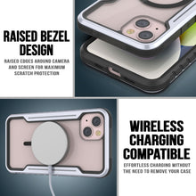 Cargar imagen en el visor de la galería, Funda de defensa Punkcase iPhone 15 Plus Armor Stealth MAG, protección de grado militar con cubierta multicapa [blanca].
