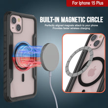 Cargar imagen en el visor de la galería, Funda de protección Punkcase iPhone 15 Plus Armor Stealth MAG Defense Protective de grado militar de varias capas [Negro]
