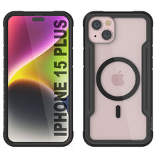 Cargar imagen en el visor de la galería, Funda de protección Punkcase iPhone 15 Plus Armor Stealth MAG Defense Protective de grado militar de varias capas [Negro]
