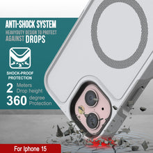 Cargar imagen en el visor de la galería, Funda PunkCase para iPhone 15, Serie Spartan 2.0, Protector Resistente y Robusto Transparente con Protector de Pantalla Incorporado [blanco].
