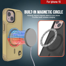 Cargar imagen en el visor de la galería, Funda de iPhone 15 PunkCase, Serie Spartan 2.0, Resistente y Robusta, Transparente con Protector de Pantalla Incorporado [amarillo].
