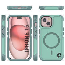 Cargar imagen en el visor de la galería, Funda PunkCase para iPhone 15, [Serie Spartan 2.0] Funda Resistente y Duradera con Protector de Pantalla Incorporado [turquesa]
