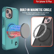 Cargar imagen en el visor de la galería, Funda PunkCase para iPhone 15 Plus, [Serie Spartan 2.0] Funda Resistente Transparente de Alta Protección con Protector de Pantalla Incorporado [Azul]
