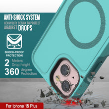 Cargar imagen en el visor de la galería, Funda PunkCase para iPhone 15 Plus, [Serie Spartan 2.0] Funda Resistente Transparente de Alta Protección con Protector de Pantalla Incorporado [Azul]
