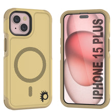 Cargar imagen en el visor de la galería, Funda PunkCase iPhone 15 Plus, [Serie Spartan 2.0] Funda Resistente Transparente y Resistente con Protector de Pantalla Incorporado [amarillo].
