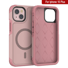 Cargar imagen en el visor de la galería, Funda PunkCase para iPhone 15 Plus, [Serie Spartan 2.0] Cubierta resistente clara y resistente con protector de pantalla incorporado [rosa].
