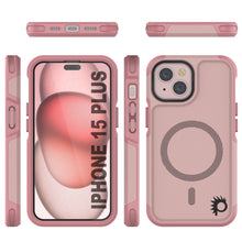 Cargar imagen en el visor de la galería, Funda PunkCase para iPhone 15 Plus, [Serie Spartan 2.0] Cubierta resistente clara y resistente con protector de pantalla incorporado [rosa].
