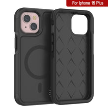 Cargar imagen en el visor de la galería, Funda PunkCase para iPhone 15 Plus, [Serie Spartan 2.0] Cubierta transparente resistente y resistente con protector de pantalla incorporado [Negro]
