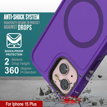 Cargar imagen en el visor de la galería, PunkCase Funda iPhone 15 Plus, [Serie Spartan 2.0] Funda Resistente Clara y Robusta con Protector de Pantalla Incorporado [Morado]
