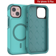 Cargar imagen en el visor de la galería, Funda PunkCase para iPhone 15 Plus, [Serie Spartan 2.0] Funda Resistente Transparente de Alta Protección con Protector de Pantalla Incorporado [Azul]
