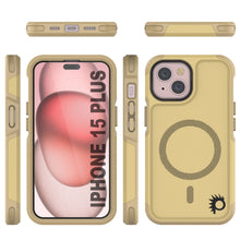 Cargar imagen en el visor de la galería, Funda PunkCase iPhone 15 Plus, [Serie Spartan 2.0] Funda Resistente Transparente y Resistente con Protector de Pantalla Incorporado [amarillo].
