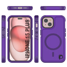 Cargar imagen en el visor de la galería, PunkCase Funda iPhone 15 Plus, [Serie Spartan 2.0] Funda Resistente Clara y Robusta con Protector de Pantalla Incorporado [Morado]
