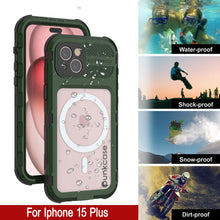 Cargar imagen en el visor de la galería, iPhone 15 Plus Metal Extreme 2.0 Series Aluminum Waterproof Case IP68 W/Built in Screen Protector [Dark-Green] 

iPhone 15 Plus Metal Extreme 2.0 Series Aluminum Waterproof Case IP68 con Protector de Pantalla Incorporado [Verde Oscuro]
