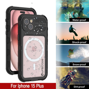 iPhone 15 Plus Serie Metal Extreme 2.0 Funda de Aluminio a Prueba de Agua IP68 con Protector de Pantalla Incorporado [Negro]