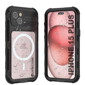 iPhone 15 Plus Serie Metal Extreme 2.0 Funda de Aluminio a Prueba de Agua IP68 con Protector de Pantalla Incorporado [Negro]