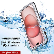 Load image into Gallery viewer, iPhone 15 Plus Metal Extreme 2.0 Series Aluminum Waterproof Case IP68 W/Buillt in Screen Protector [White]
Funda impermeable de aluminio de la serie Metal Extreme 2.0 para iPhone 15 Plus IP68 con protector de pantalla incorporado [Blanco]
