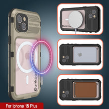 Load image into Gallery viewer, iPhone 15 Plus Metal Extreme 2.0 Series Aluminum Waterproof Case IP68 con Protector de Pantalla Incorporado [Dorado]
