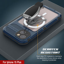 Load image into Gallery viewer, Funda a prueba de agua de aluminio serie iPhone 15 Plus Metal Extreme 2.0 IP68 con protector de pantalla incorporado [Azul]
