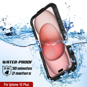 iPhone 15 Plus Serie Metal Extreme 2.0 Funda de Aluminio a Prueba de Agua IP68 con Protector de Pantalla Incorporado [Negro]