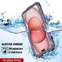 Load image into Gallery viewer, iPhone 15 Plus Metal Extreme 2.0 Series Aluminum Waterproof Case IP68 con Protector de Pantalla Incorporado [Morado]
