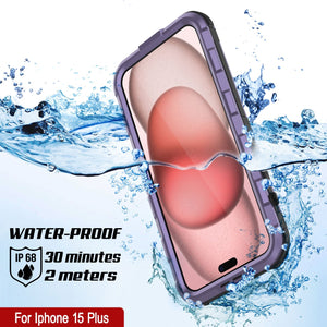 iPhone 15 Plus Metal Extreme 2.0 Series Aluminum Waterproof Case IP68 con Protector de Pantalla Incorporado [Morado]