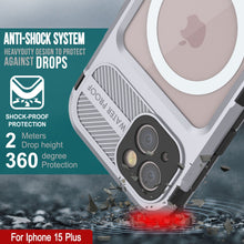 Load image into Gallery viewer, iPhone 15 Plus Metal Extreme 2.0 Series Aluminum Waterproof Case IP68 W/Buillt in Screen Protector [White]
Funda impermeable de aluminio de la serie Metal Extreme 2.0 para iPhone 15 Plus IP68 con protector de pantalla incorporado [Blanco]
