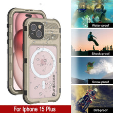 Load image into Gallery viewer, iPhone 15 Plus Metal Extreme 2.0 Series Aluminum Waterproof Case IP68 con Protector de Pantalla Incorporado [Dorado]
