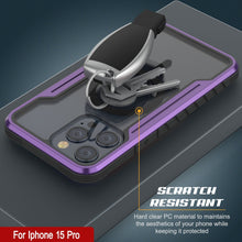 Cargar imagen en el visor de la galería, Carcasa defensiva de grado militar Punkcase Stealth MAG Armor Pro para iPhone 15, protectora de múltiples capas [morado].
