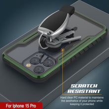 Cargar imagen en el visor de la galería, Funda Punkcase iPhone 15 Pro Armor Stealth MAG Defense - Carcasa protectora militar de grado múltiple [verde oscuro]
