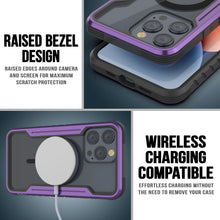 Cargar imagen en el visor de la galería, Carcasa defensiva de grado militar Punkcase Stealth MAG Armor Pro para iPhone 15, protectora de múltiples capas [morado].

