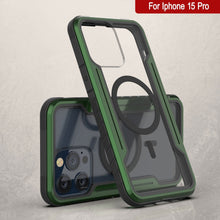 Cargar imagen en el visor de la galería, Funda Punkcase iPhone 15 Pro Armor Stealth MAG Defense - Carcasa protectora militar de grado múltiple [verde oscuro]

