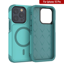 Cargar imagen en el visor de la galería, Funda PunkCase iPhone 15 Pro, [Serie Spartan 2.0] Cubierta Claro Resistente de Alta Resistencia con Protector de Pantalla Incorporado [Azul]
