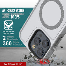 Cargar imagen en el visor de la galería, Funda PunkCase para iPhone 15 Pro, [Serie Spartan 2.0] Funda resistente resistente y transparente con protector de pantalla incorporado [blanco]
