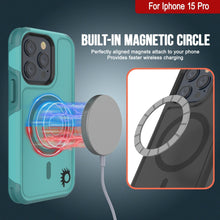 Cargar imagen en el visor de la galería, Funda PunkCase iPhone 15 Pro, [Serie Spartan 2.0] Cubierta Claro Resistente de Alta Resistencia con Protector de Pantalla Incorporado [Azul]
