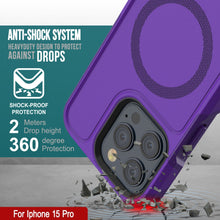 Cargar imagen en el visor de la galería, Funda PunkCase para iPhone 15 Pro, Serie Spartan 2.0, cobertura resistente y resistente con protector de pantalla incorporado [morado].
