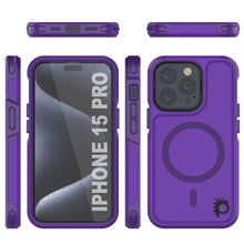 Cargar imagen en el visor de la galería, Funda PunkCase para iPhone 15 Pro, Serie Spartan 2.0, cobertura resistente y resistente con protector de pantalla incorporado [morado].

