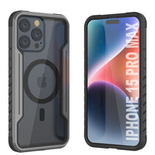 Cargar imagen en el visor de la galería, Punkcase iPhone 15 Pro Max Armor Stealth MAG Defense Case Funda protectora multicapa de grado militar [Gris-Negro]

 La funda Punkcase iPhone 15 Pro Max Armor Stealth MAG Defense es una cubierta protectora de grado militar de múltiples capas [Gris-Negro].
