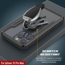 Cargar imagen en el visor de la galería, Estuche Punkcase Armor Stealth MAG Defense para iPhone 15 Pro Max, Funda Protectora de Grado Militar Multicapa [Negro]
