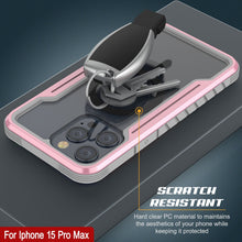 Cargar imagen en el visor de la galería, Estuche de protección Punkcase iPhone 15 Pro Max Armor Stealth MAG Defense, grado militar, cubierta multicapa protectora [Color oro rosa]
