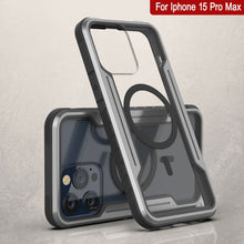 Cargar imagen en el visor de la galería, Punkcase iPhone 15 Pro Max Armor Stealth MAG Defense Case Funda protectora multicapa de grado militar [Gris-Negro]

 La funda Punkcase iPhone 15 Pro Max Armor Stealth MAG Defense es una cubierta protectora de grado militar de múltiples capas [Gris-Negro].

