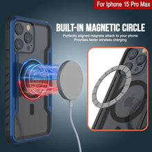Cargar imagen en el visor de la galería, Punkcase iPhone 15 Pro Max Armadura Stealth MAG Defensa Funda Protectora de Grado Militar con Capa Múltiple [Azul Marino].
